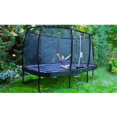 Батут  EXIT Elegant Premium прямоугольный 214 х 366 cm green - фото №2